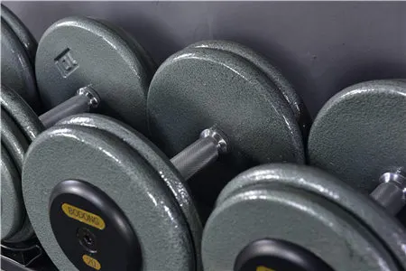 Block paint dumbbell