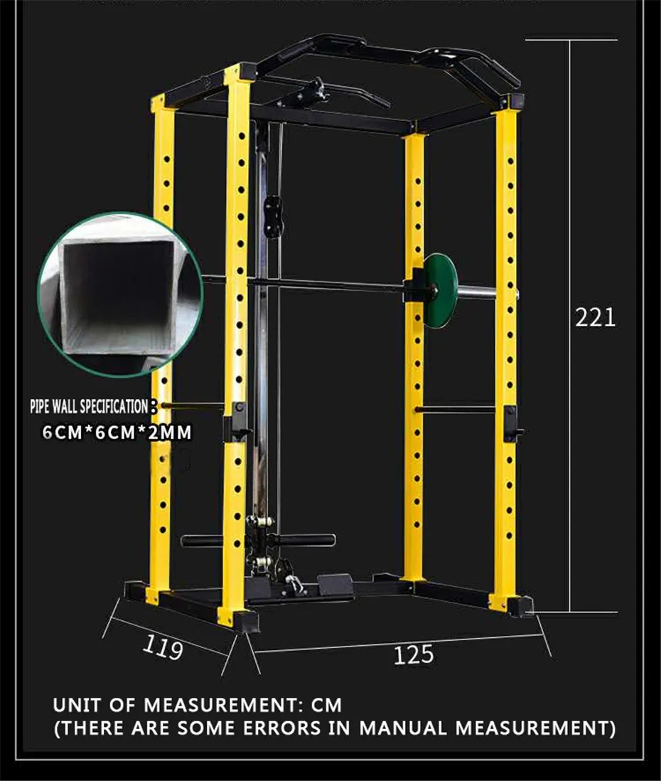 yellow Four pillars squat rack0